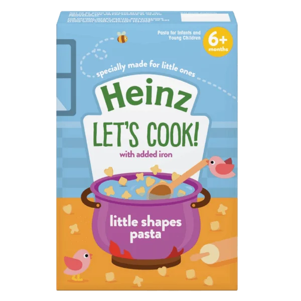 Thức ăn bổ sung dành cho trẻ từ 6 tháng tuổi trở lên: Mì ý hình dạng nhỏ - Heinz Little Shapes Pasta