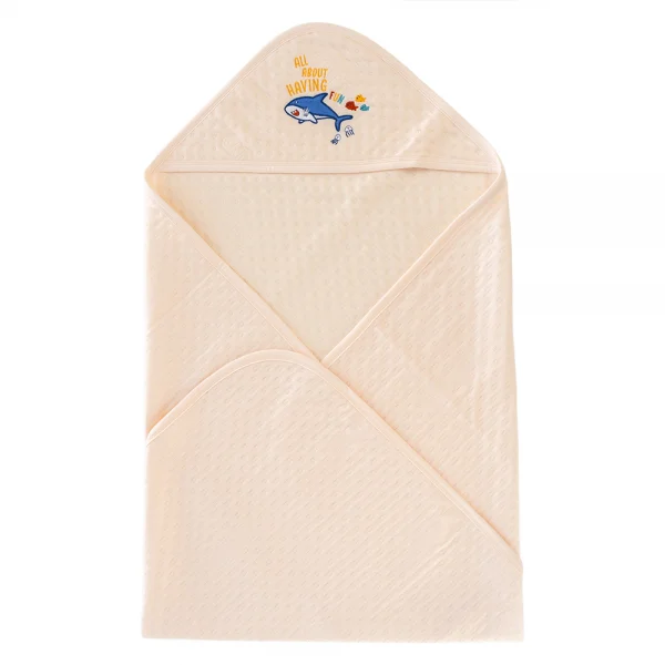 Khăn choàng ủ đa năng 2 trong 1 hình Cá heo Animo T2311_LN001 (80x100cm, Kem)