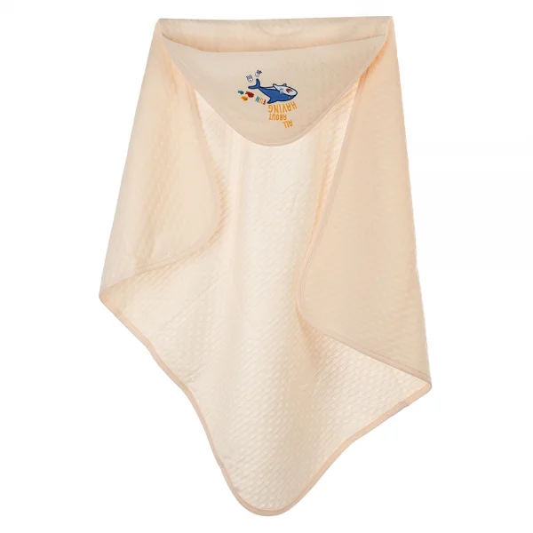 Khăn choàng ủ đa năng 2 trong 1 hình Cá heo Animo T2311_LN001 (80x100cm, Kem)