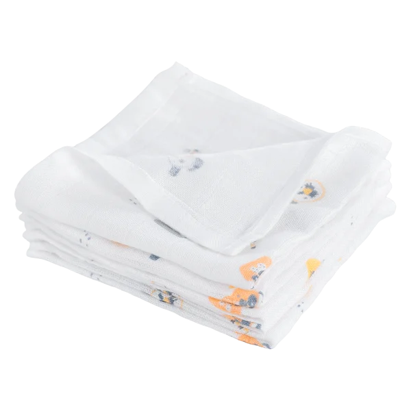 Khăn gạc sợi tre in hình Chó con Animo HM9X (25x25cm,5 cái)