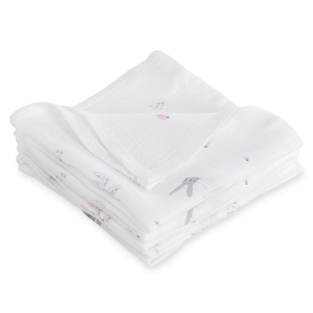 Khăn gạc sợi tre in hình Thỏ con Animo HM9X (25x25cm,5 cái)