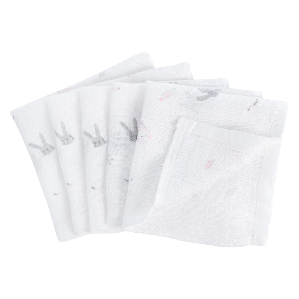 Khăn gạc sợi tre in hình Thỏ con Animo HM9X (25x25cm,5 cái)