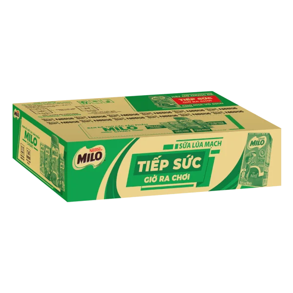 Thực phẩm bổ sung sữa lúa mạch Nestlé Milo 110ml (Lốc 4 hộp)