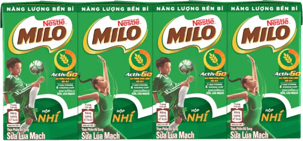 Thực phẩm bổ sung sữa lúa mạch Nestlé Milo 110ml (Lốc 4 hộp)