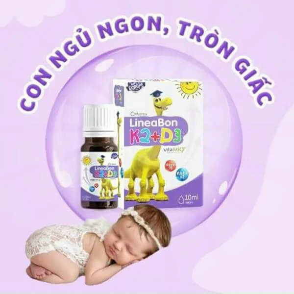 Thực phẩm bảo vệ sức khỏe LineaBon K2 + D3 (kèm thìa inox)