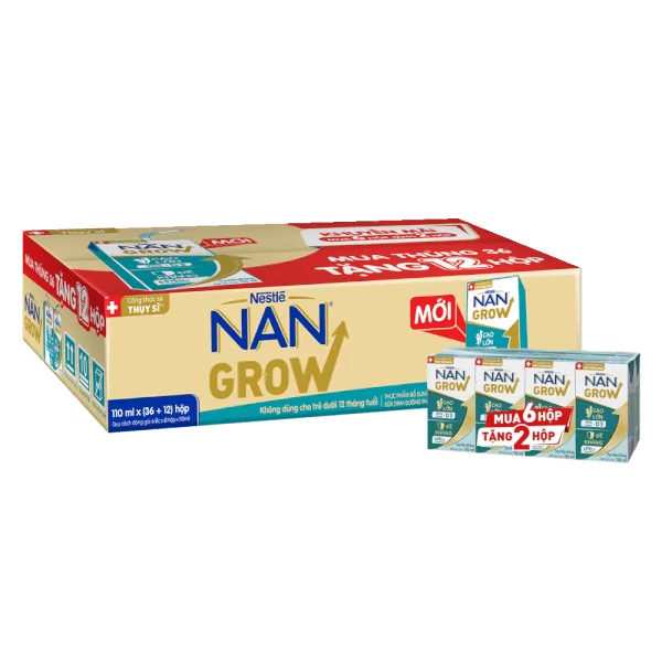Thùng thực phẩm bổ sung Nestlé NANGROW 6 (8x110ml) Mua 6 tặng 2