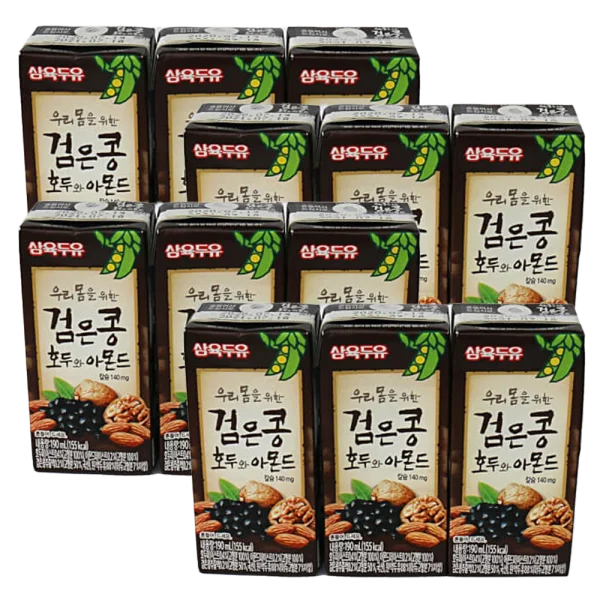 Combo 4 Sữa đậu đen, óc chó hạnh nhân 190ml (Lốc 3)