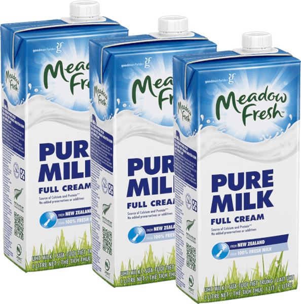 Combo 3 Sữa tươi tiệt trùng Nguyên kem nhãn hiệu Meadow Fresh 1x12L