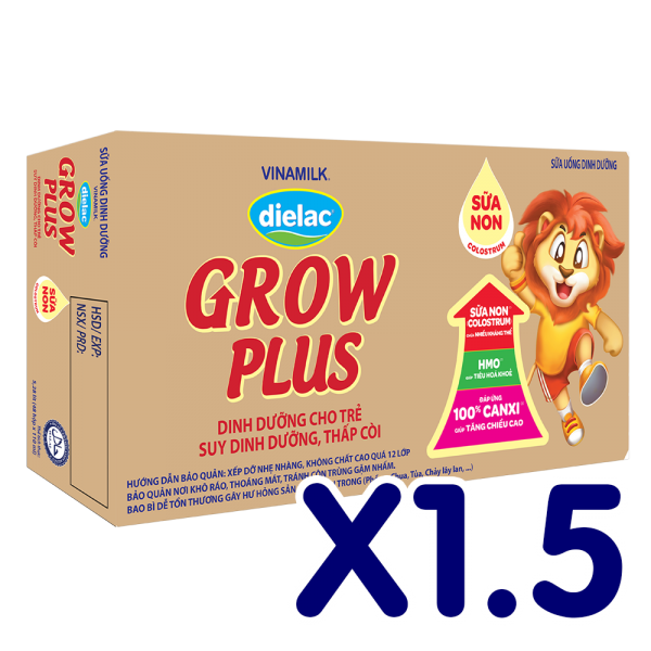 Combo 1.5 Thùng Sữa uống dinh dưỡng Dielac Grow Plus 110ml (Sữa Non) - Lốc 4 hộp