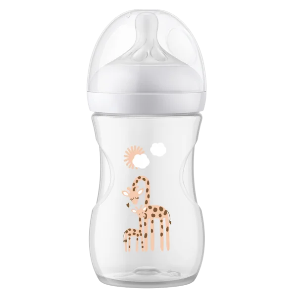 Bình sữa Philips Avent mô phỏng tự nhiên họa tiết Hươu cao cổ 260ml (SCY903/66, 1M+)