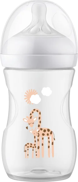 Bình sữa Philips Avent mô phỏng tự nhiên họa tiết Hươu cao cổ 260ml (SCY903/66, 1M+)