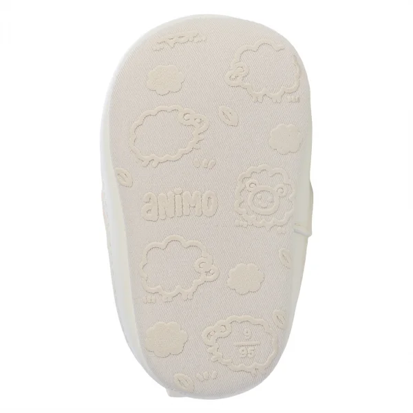 Giày sơ sinh thấp cổ Animo A2404_MN001 (9-11,Màu be)