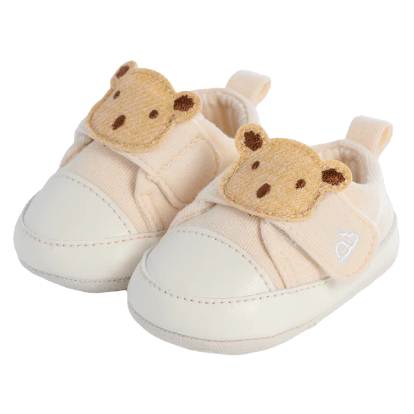 Giày sơ sinh thấp cổ Animo A2404_MN001 (9-11,Màu be)