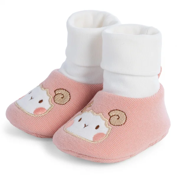 Combo 2 Giày sơ sinh cao cổ Animo A2404_MN003 (10,Hồng)