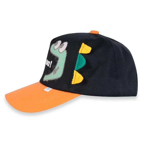 Nón bé trai lớn lưỡi trai Animo A2404_MN013 (54cm, Đen-Cam)