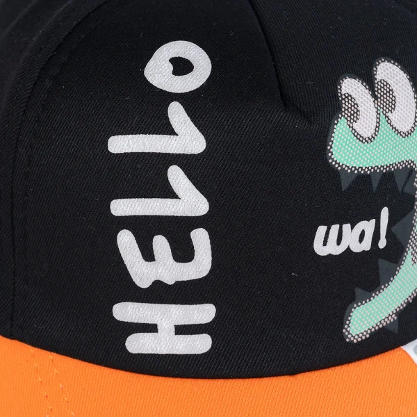 Nón bé trai lớn lưỡi trai Animo A2404_MN013 (54cm, Đen-Cam)