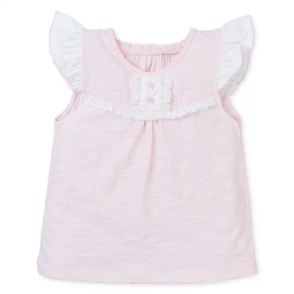 Bộ bé gái ngắn BST Gấu và hoa Animo BH0424002 (6M-6Y,Hồng)