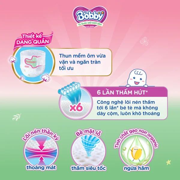 Tã Quần Mở Một Bên Bobby NB-S74