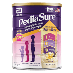 Quà tặng khi mua Combo 4 Thực phẩm dinh dưỡng y học cho trẻ 1-10 tuổi: Pediasure vani 1.6kg