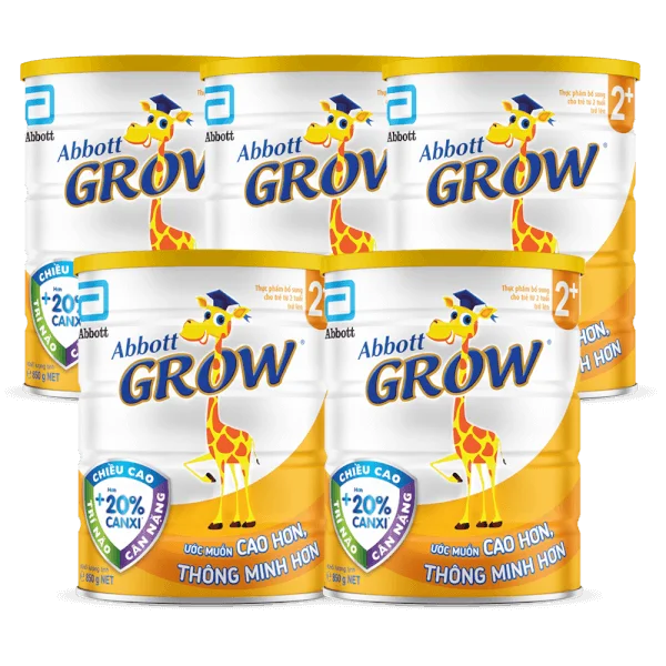 Combo 5 Sữa Abbott Grow 2+ 850g (trên 2 tuổi)