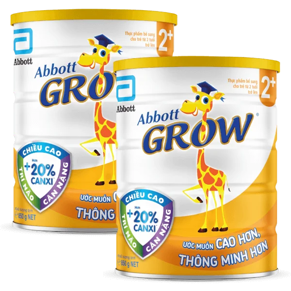 Combo 2 lon Sữa Abbott Grow 2+ 850g (trên 2 tuổi)