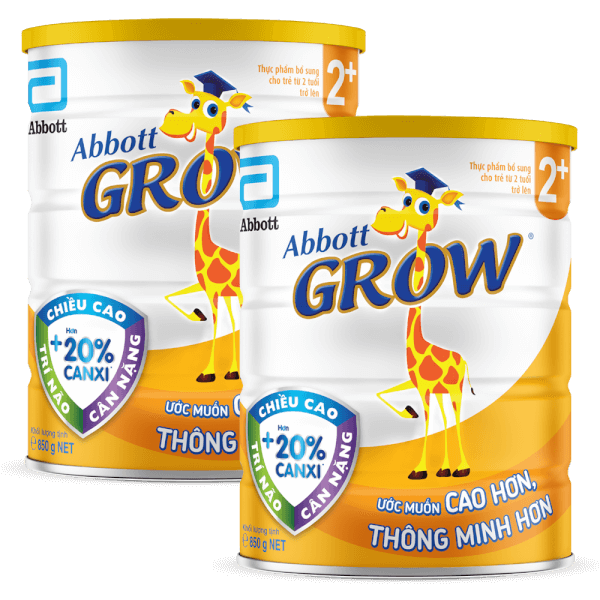 Combo 2 lon Sữa Abbott Grow 2+ 850g (trên 2 tuổi)