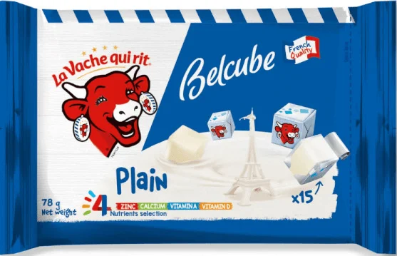 Thực phẩm bổ sung phô mai Con Bò Cười vuông Belcube vị truyền thống 78g
