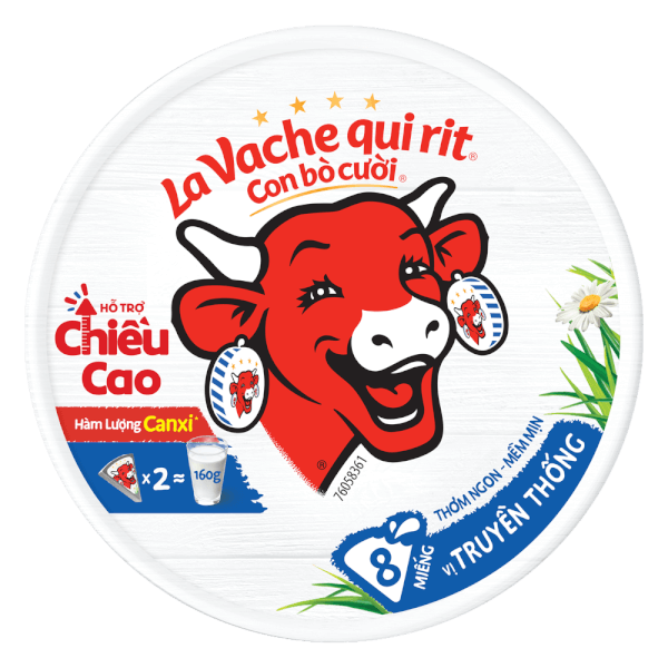 Thực phẩm bổ sung: Phô mai La Vache qui rit Con Bò Cười - 100N VN (112gr) (giao bao bì ngẫu nhiên)
