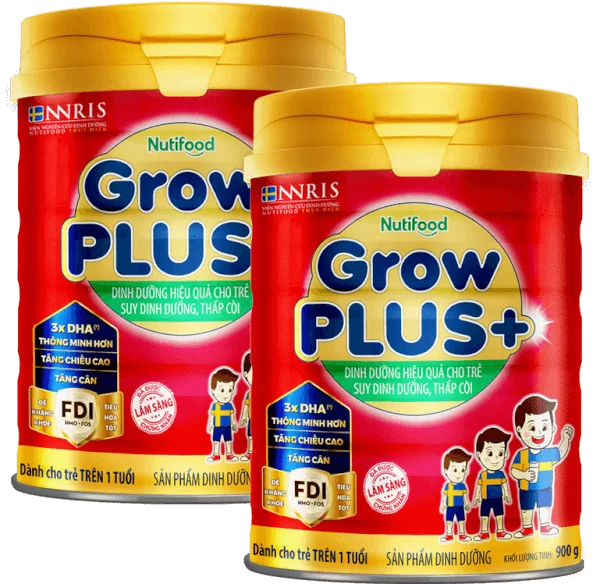Combo 2 lon sữa GrowPLUS+ Đỏ 900g (từ 1 tuổi)