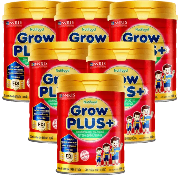 Combo 6 Sữa GrowPLUS+ Đỏ 900g (từ 1 tuổi)