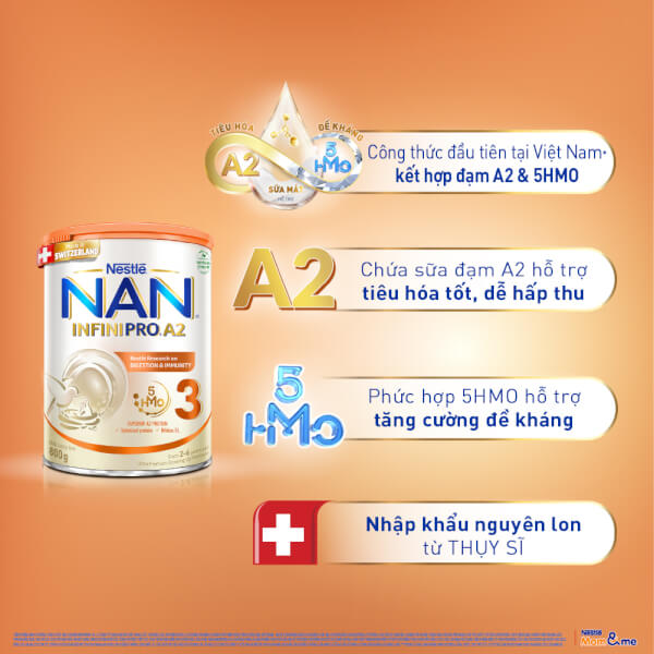 Sữa NAN INFINIPRO A2 800g số 3 (2-6 tuổi)