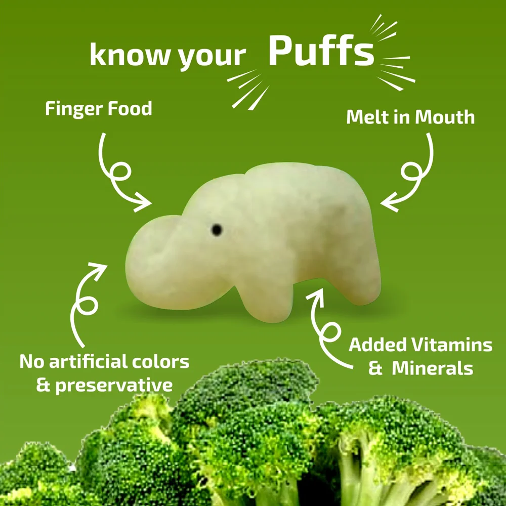 Combo 2 Bánh ăn dặm Grinny vị bông cải xanh và táo