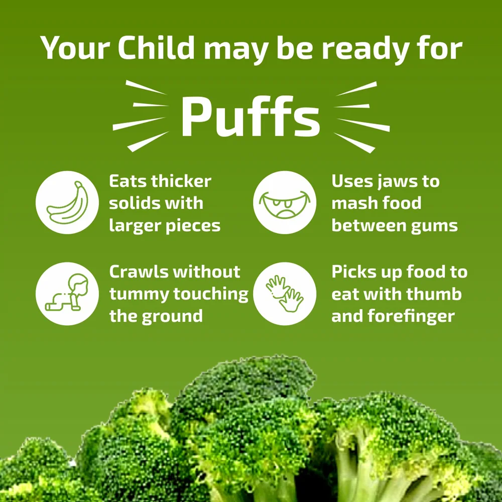 Combo 2 Bánh ăn dặm Grinny vị bông cải xanh và táo