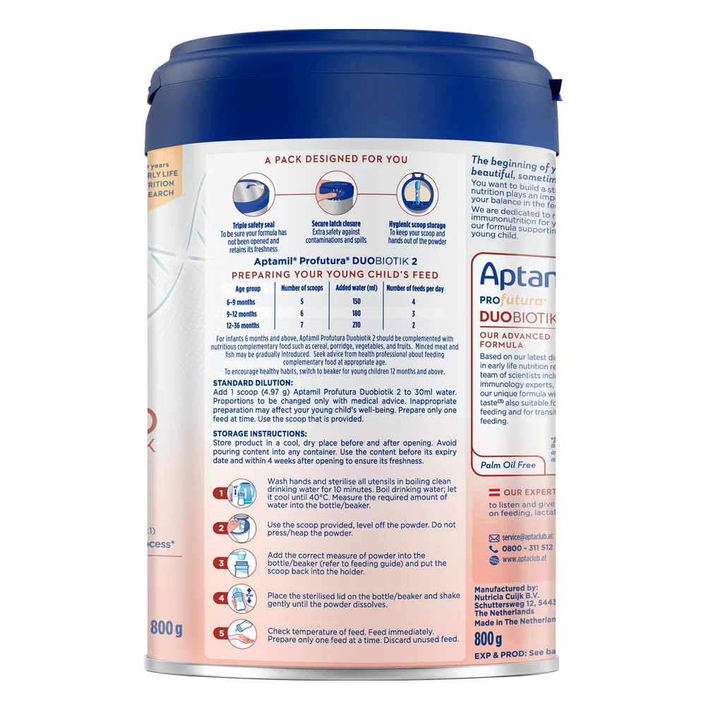Sữa Aptamil Profutura Duobiotik 2 800g (6-36 tháng)