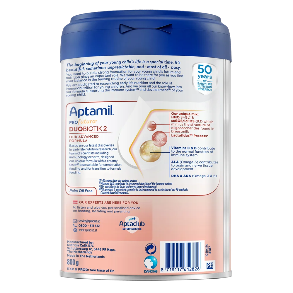 Sữa Aptamil Profutura Duobiotik 2 800g (6-36 tháng)