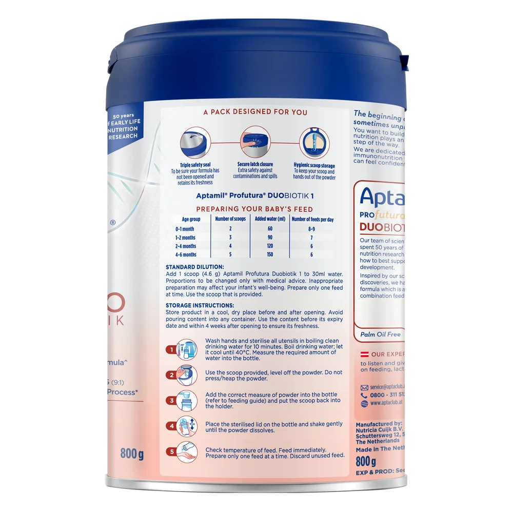 Sữa Aptamil Profutura Duobiotik 1 800g (0-6 tháng)