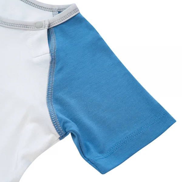 Bộ sơ sinh tính năng ngắn, vải modal BST Thiên nga Animo BMC822072 (12-24M,Xanh)