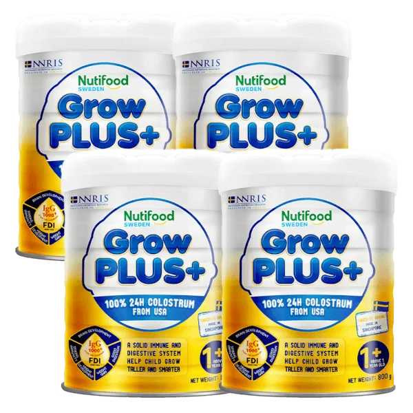 Combo 4 Sữa GrowPLUS+ Sữa non Vàng 800g (trên 1 tuổi)