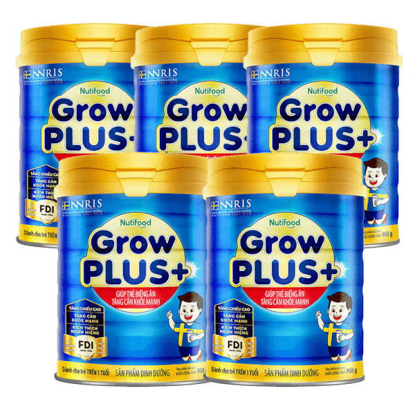 Combo 5 sữa GrowPLUS+ Xanh 900g (từ 1 tuổi)