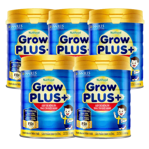 Combo 5 sữa GrowPLUS+ Xanh 900g (từ 1 tuổi)