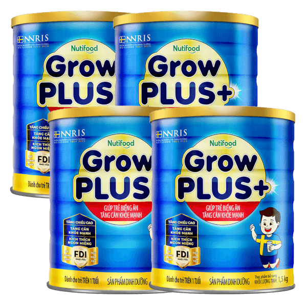 Combo 4 Sữa GrowPLUS+ Xanh 1.5kg (từ 1 tuổi)