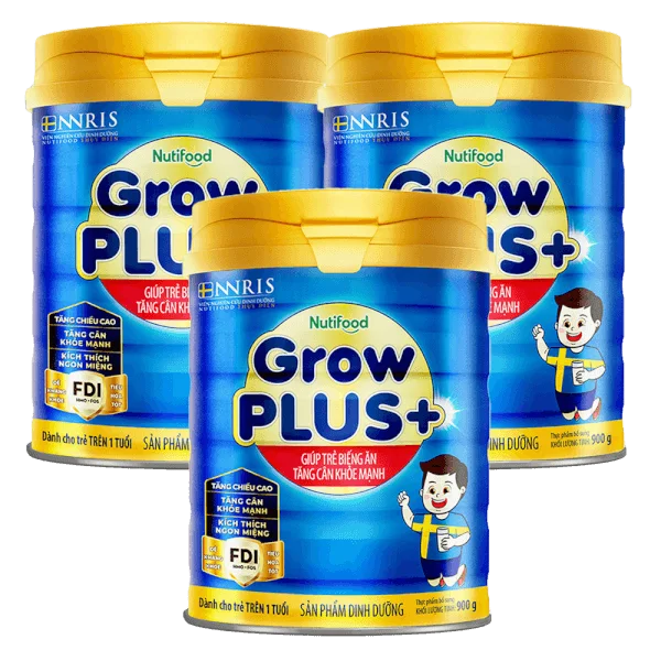 Combo 3 Sữa GrowPLUS+ Xanh 900g (từ 1 tuổi)