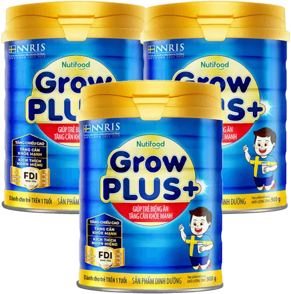 Combo 3 Sữa GrowPLUS+ Xanh 900g (từ 1 tuổi)