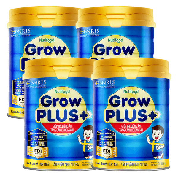 Combo 4 Sữa GrowPLUS+ Xanh 900g (từ 1 tuổi)