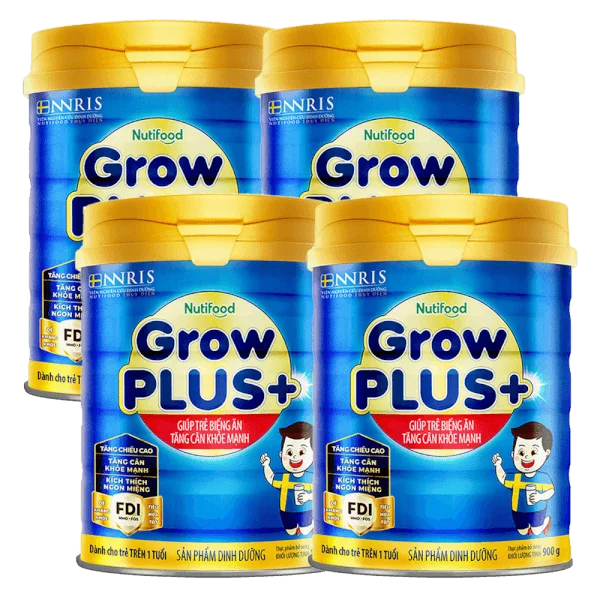 Combo 4 Sữa GrowPLUS+ Xanh 900g (từ 1 tuổi)