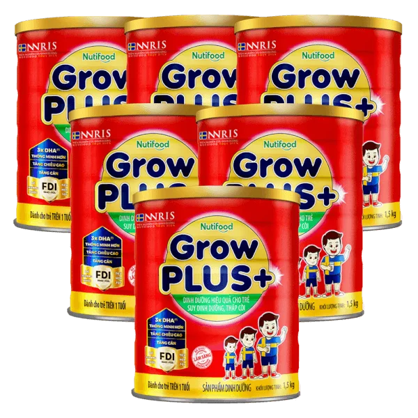 Combo 6 Sữa GrowPlus+ Đỏ 1,5kg (từ 1 tuổi)