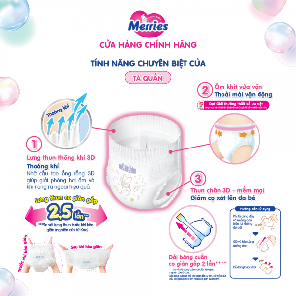 Tã quần Merries Ultra Jumbo (XXL, 32 miếng)