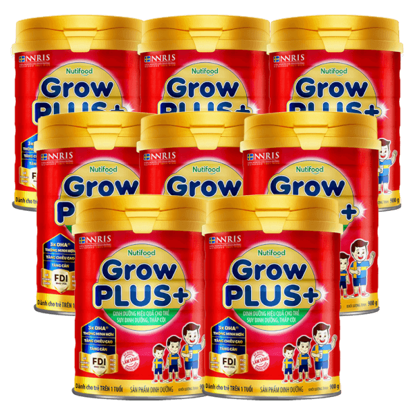 Combo 8 Sữa GrowPLUS+ Đỏ 900g (từ 1 tuổi)