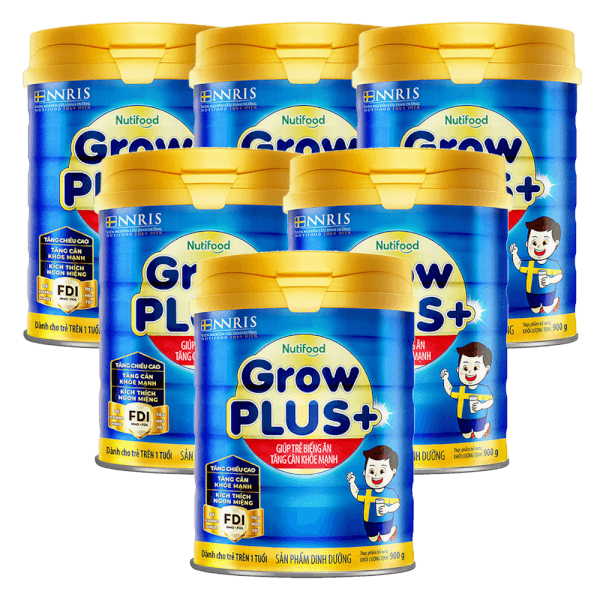 Combo 6 lon Sữa GrowPLUS+ Xanh 900g (từ 1 tuổi)