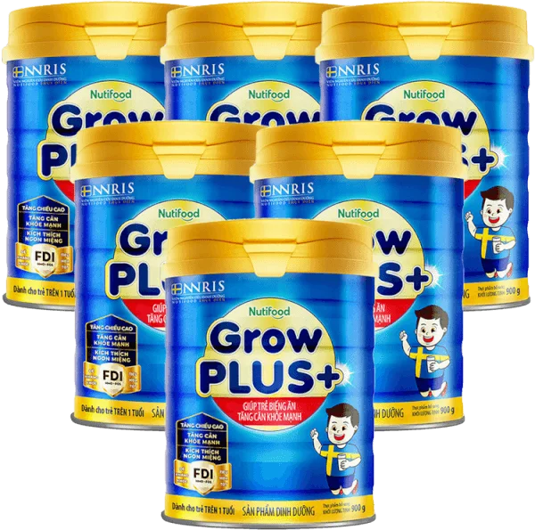 Combo 6 lon Sữa GrowPLUS+ Xanh 900g (từ 1 tuổi)